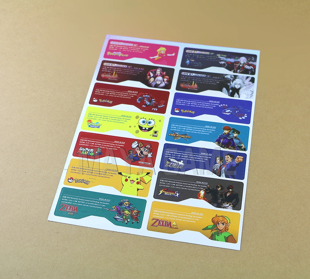 1set=14pcs Customer Design for GBA SP Label Sticker Lable For GBA SP Console Back Tag
1set=14pcs Customer Design for GBA SP Label Sticker Lable For GBA SP Console Back Tag
