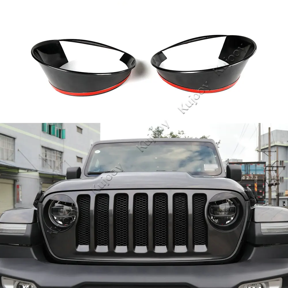 Black Headlight Trim Bezels Cover For Jeep Wrangler JL 2018+ 2pcs ABS Head Light Frames Guard Off Road Accessorie
Black Headlight Trim Bezels Cover For Jeep Wrangler JL 2018+ 2pcs ABS Head Light Frames Guard Off Road Accessorie