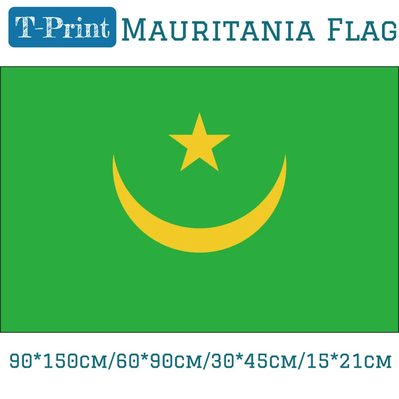 60*90cm/15*21cm/90*150cm/30*45cm Car Flag Mauritania National Flag 3x5ft Banner Brass Grommets
60*90cm/15*21cm/90*150cm/30*45cm Car Flag Mauritania National Flag 3x5ft Banner Brass Grommets