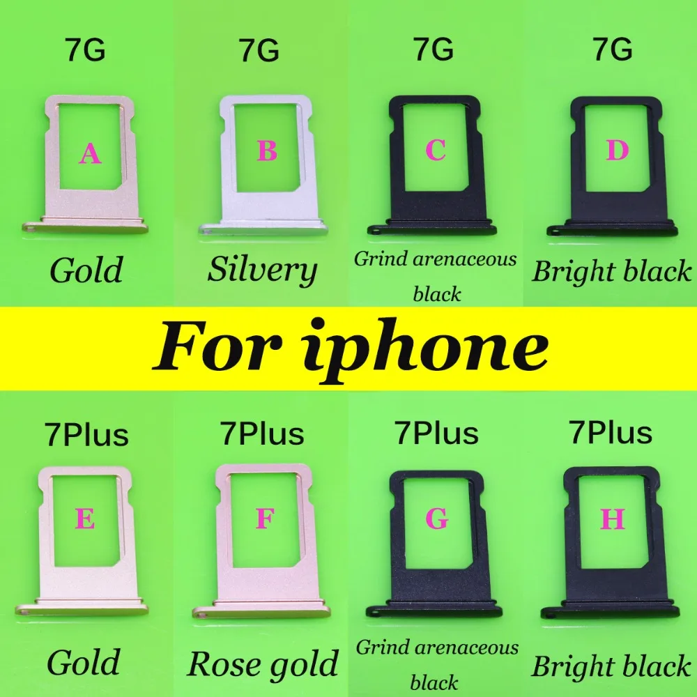 Новый лоток для Sim карты iPhone 7 Plus 4 золото/серебро/розовое золото/песочно серый