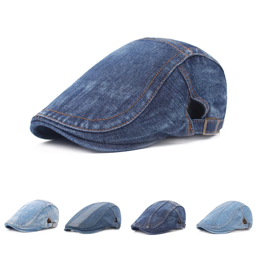 New Men's Cowboy Berets Hat Fashion Women Retro Sun Visor Hats Unisex Snapback Cap Adjustable Size Vintage Jeans Cotton Hat
New Men's Cowboy Berets Hat Fashion Women Retro Sun Visor Hats Unisex Snapback Cap Adjustable Size Vintage Jeans Cotton Hat