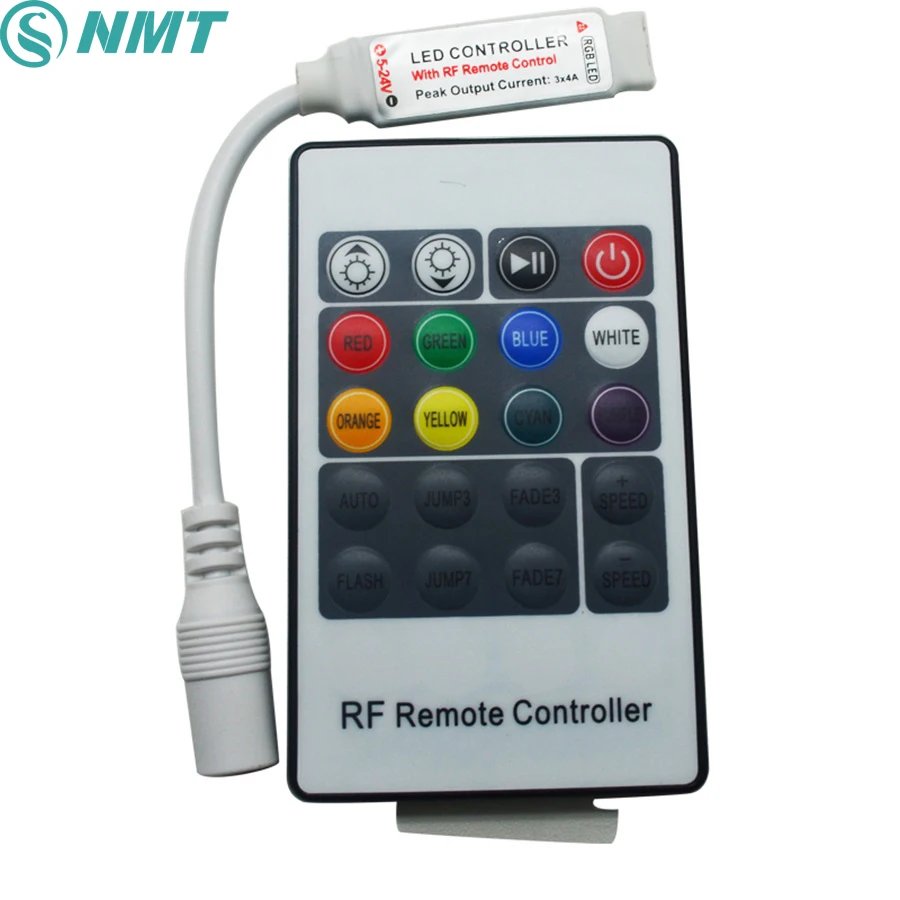 10pcs DC12V 24V Mini RGB Led Controller RF 20Key Wireless 6A Remote Control with DC Connector to Control Led Strip Light SMD5050
10pcs DC12V 24V Mini RGB Led Controller RF 20Key Wireless 6A Remote Control with DC Connector to Control Led Strip Light SMD5050