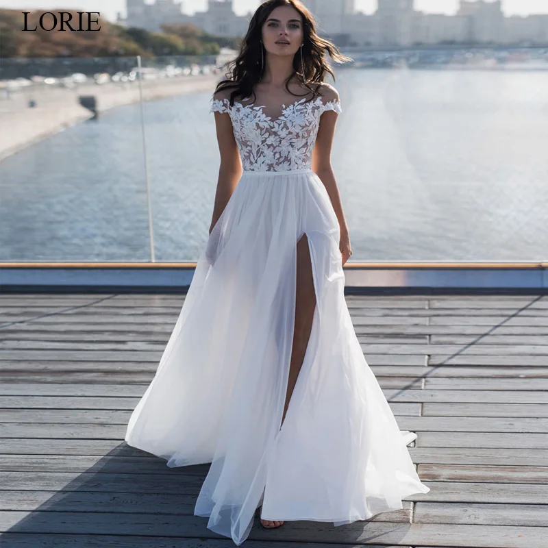 LORIE Beach Wedding Dresses 2020 Off the Shoulder Illusion Boho Bridal Gowns Robe De Mariage Custom made Princess Wedding Party
LORIE Beach Wedding Dresses 2020 Off the Shoulder Illusion Boho Bridal Gowns Robe De Mariage Custom made Princess Wedding Party