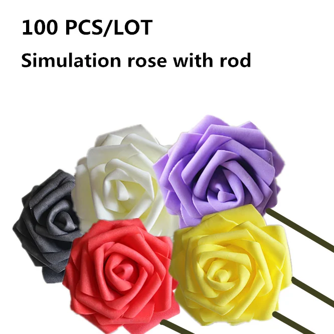 100PCS Handmade Artificial Flowers rose with rod for Family Wedding Festival Decoration fake simulation flower Cartoon bouquet
100PCS Handmade Artificial Flowers rose with rod for Family Wedding Festival Decoration fake simulation flower Cartoon bouquet