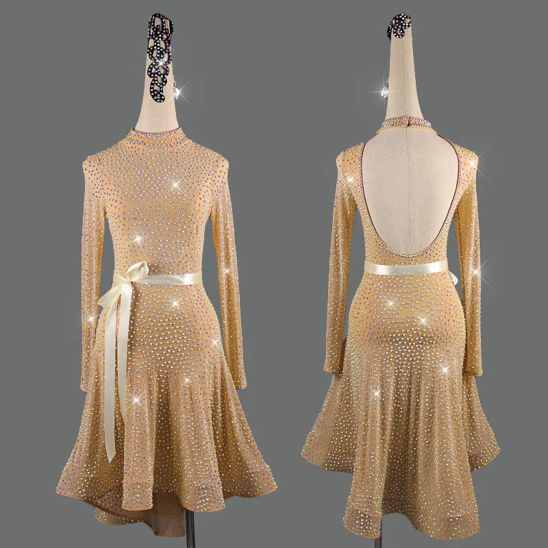 Novelty Women Latin Dance Dress Competition Clothing Female Children Adult High-end Professional Long Skirt Customization
Novelty Women Latin Dance Dress Competition Clothing Female Children Adult High-end Professional Long Skirt Customization