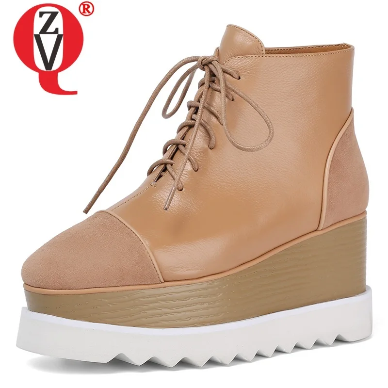 ZVQ Woman Shoes 2019 Autumn New Fashion Square Toe Genuine Leather Ankle Boots Outside Super High Heels Platform Plus Size Shoes
ZVQ Woman Shoes 2019 Autumn New Fashion Square Toe Genuine Leather Ankle Boots Outside Super High Heels Platform Plus Size Shoes