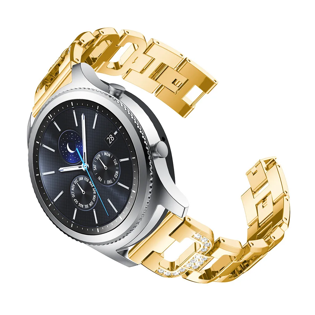 Ремешок для наручных часов Samsung Gear S3 Classic 2019 модные роскошные женские Ремешки с