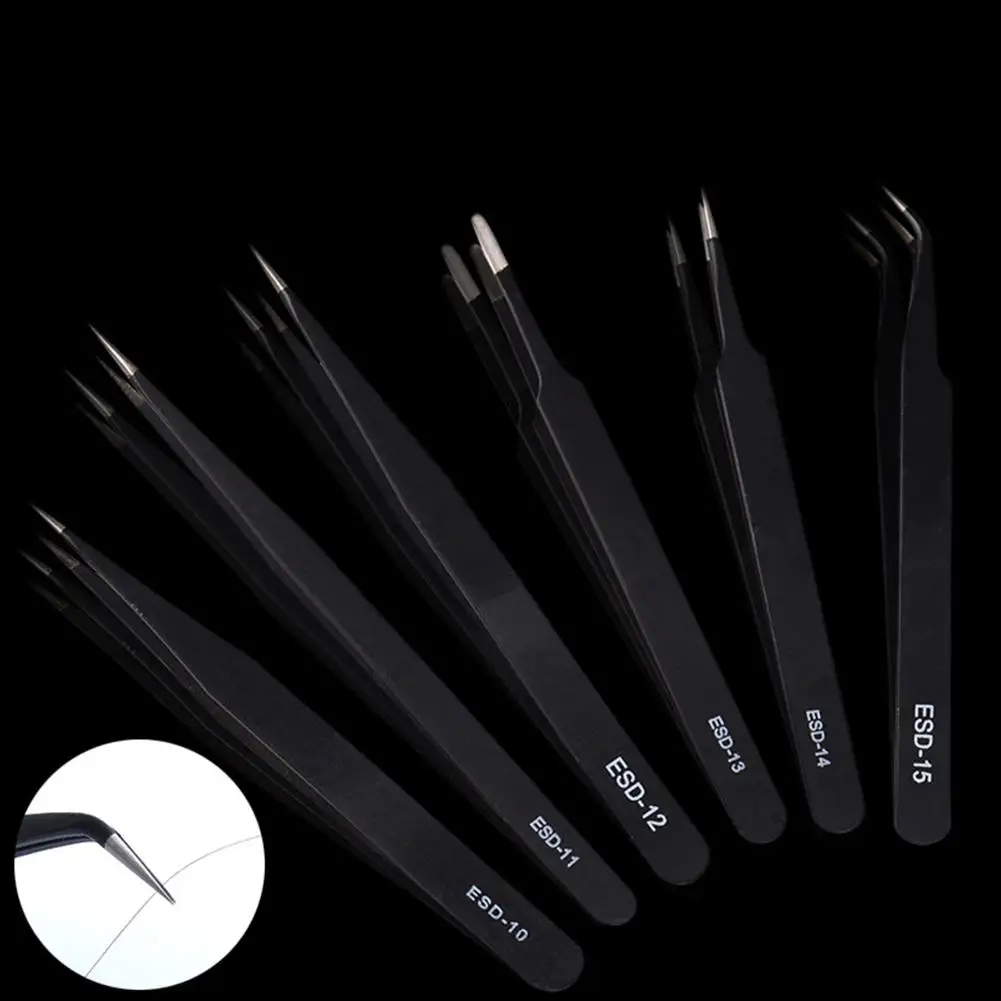 Litake Safe Stainless Steel Anti-static ESD Tweezers Industrial Precision Pointed Elbow Curved Straight Tweezers
Litake Safe Stainless Steel Anti-static ESD Tweezers Industrial Precision Pointed Elbow Curved Straight Tweezers