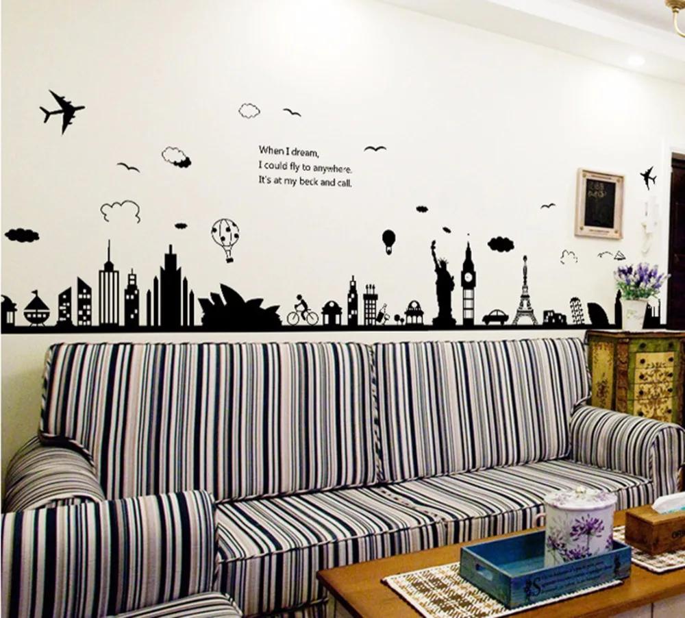 Fashion Eiffel Tower Sydney Greek city Building set DIY Wall Stickers Living Room Background Decor Mural Decal Wallpaper
Fashion Eiffel Tower Sydney Greek city Building set DIY Wall Stickers Living Room Background Decor Mural Decal Wallpaper