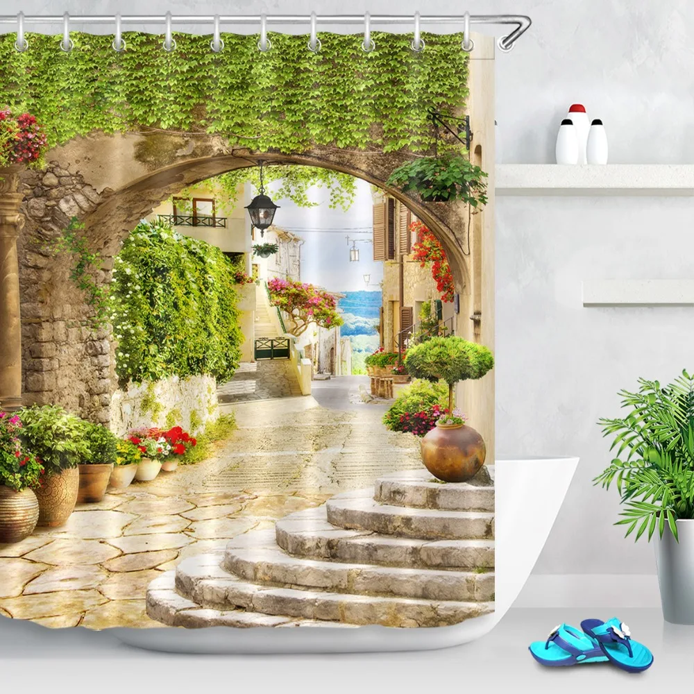 Street with Flowers And Homes Arch Stone Street Digital Scenic Shower Curtains Bathroom Curtain Fabric for Bathtub Decor
Street with Flowers And Homes Arch Stone Street Digital Scenic Shower Curtains Bathroom Curtain Fabric for Bathtub Decor