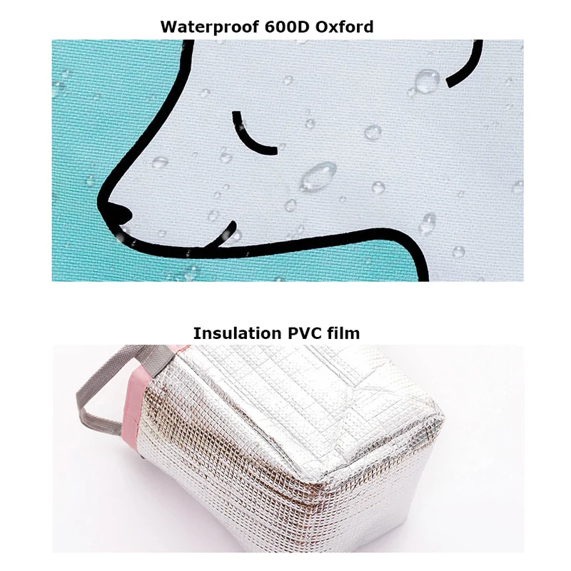 BONAMIE New Cute Thermal Lunch Bag For Kids Waterproof Oxford Animals Printed Tote Insulated Cooler Bag Girl Portable Picnic Bag
BONAMIE New Cute Thermal Lunch Bag For Kids Waterproof Oxford Animals Printed Tote Insulated Cooler Bag Girl Portable Picnic Bag