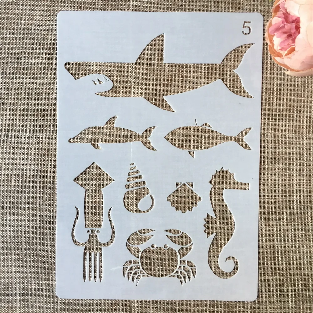 1Pcs 29*21cm Shark Octopus Sea Crab DIY Layering Stencils Painting Scrapbook Coloring Embossing Album Decorative Paper Template
1Pcs 29*21cm Shark Octopus Sea Crab DIY Layering Stencils Painting Scrapbook Coloring Embossing Album Decorative Paper Template