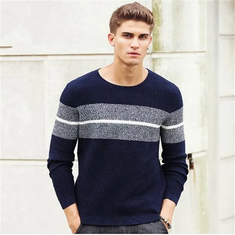 

Новинка 2018, весенне-осенняя брендовая одежда, мужские свитера, пуловеры, вязаный модный дизайнерский повседневный мужской трикотаж
