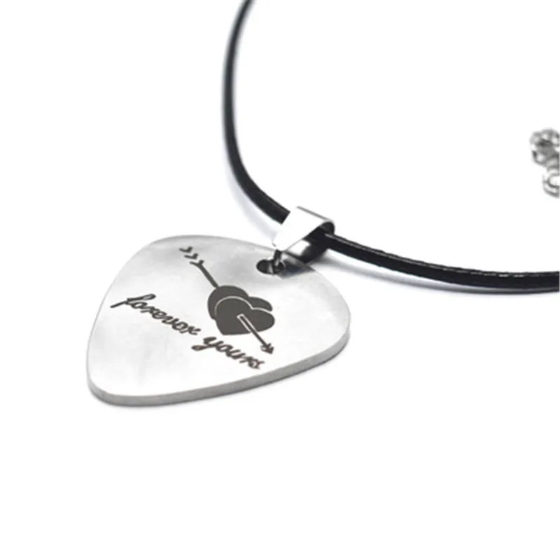Hot creative forever yours couple gift guitar picks lettering stainless steel necklace female jewelry
Hot creative forever yours couple gift guitar picks lettering stainless steel necklace female jewelry