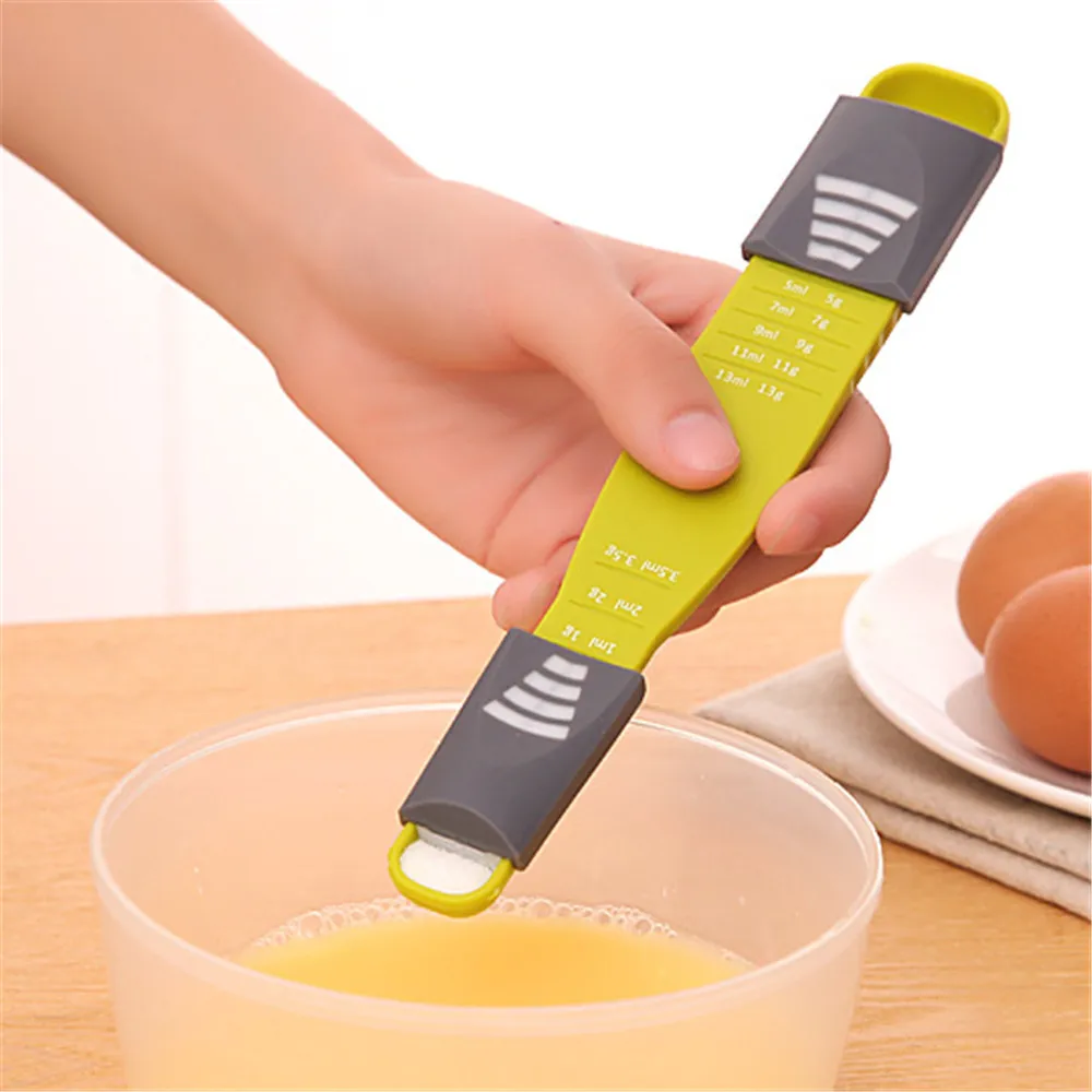 Professional Measure Spoon Double head Nine Grid Adjustable Scale Measuring Spoon Metering SpoonS Cook Kitchen Tool Accessories
Professional Measure Spoon Double head Nine Grid Adjustable Scale Measuring Spoon Metering SpoonS Cook Kitchen Tool Accessories