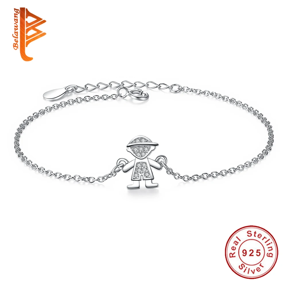 Wholesale 925 Sterling Silver Retro Cute Boy Pendant Charm bracelet for Girls/Boy Clear CZ bracelets & bangle for women Jewelry
Wholesale 925 Sterling Silver Retro Cute Boy Pendant Charm bracelet for Girls/Boy Clear CZ bracelets & bangle for women Jewelry
