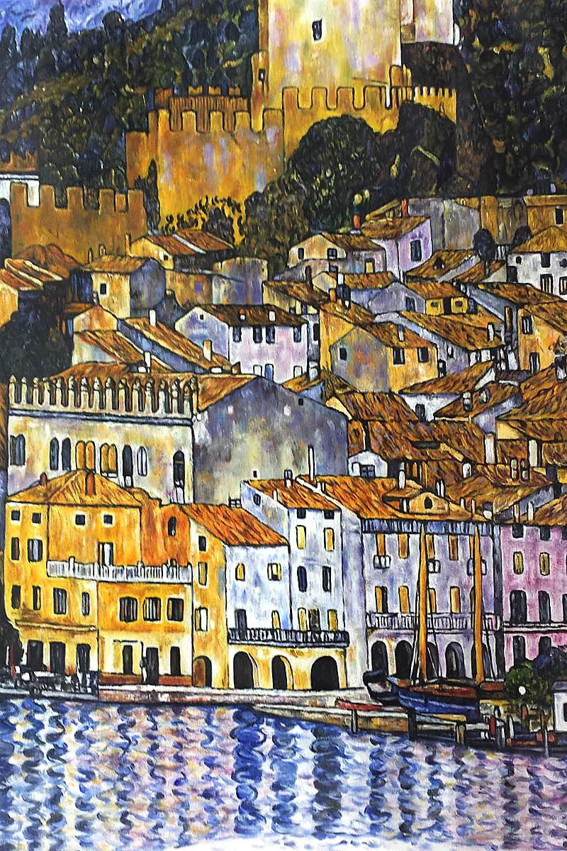 Handpainted Canvas Oil Paintings - Malcesine on Lake Garda by Gustav Klimt Landscape Painting Reproduction for Home Deco
Handpainted Canvas Oil Paintings - Malcesine on Lake Garda by Gustav Klimt Landscape Painting Reproduction for Home Deco