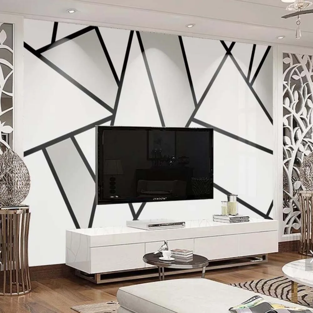3D Abstract Geometry Simple Black White Triangle Line Photo Wallpaper Mural for Living Room Bedroom Home Wall Decorative Custom
3D Abstract Geometry Simple Black White Triangle Line Photo Wallpaper Mural for Living Room Bedroom Home Wall Decorative Custom