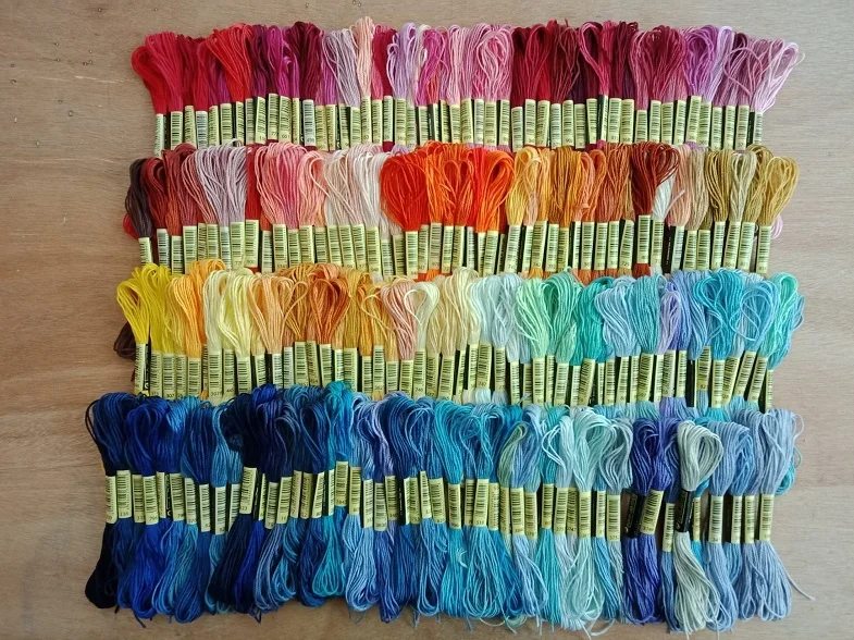 50 piecse threads Cross Stitch Floss Thread 8 meters Long 6 Strands Cross Stitch threads Floss Skein Embroidery thread
50 piecse threads Cross Stitch Floss Thread 8 meters Long 6 Strands Cross Stitch threads Floss Skein Embroidery thread