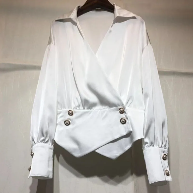 2019 Sale Limited Polyester Blusas Korean Women's Shirt Irregular V-neck Button Decoration Waist Long-sleeved Women Blouses
2019 Sale Limited Polyester Blusas Korean Women's Shirt Irregular V-neck Button Decoration Waist Long-sleeved Women Blouses
