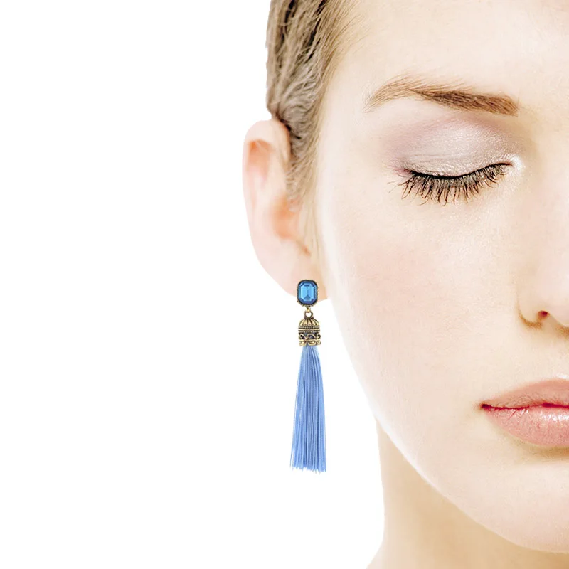 Modern Popular Long Tassel Earrings Bohemian Long Pendant Mobile Ring Polyester Material Ladies Retro Exquisite Pendant Earrings
Modern Popular Long Tassel Earrings Bohemian Long Pendant Mobile Ring Polyester Material Ladies Retro Exquisite Pendant Earrings