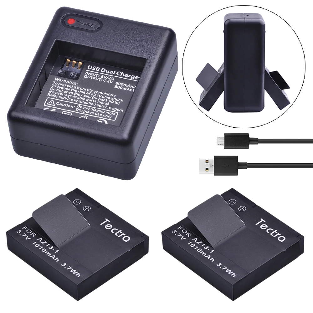 Аккумулятор Tectra AZ13, 2 шт., 1010 мА/ч, перезаряжаемый аккумулятор + USB, двойное зарядное устройство для Xiaomi Yi, XiaoYi, Xiaomi yi 1, аккумулятор для экшн-каме...
Аккумулятор Tectra AZ13, 2 шт., 1010 мА/ч, перезаряжаемый аккумулятор + USB, двойное зарядное устройство для Xiaomi Yi, XiaoYi, Xiaomi yi 1, аккумулятор для экшн-каме...
