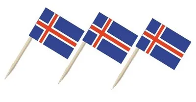 Флаг Исландии 50 шт. бумажные пищевые палочки зубочистки для торта украшения