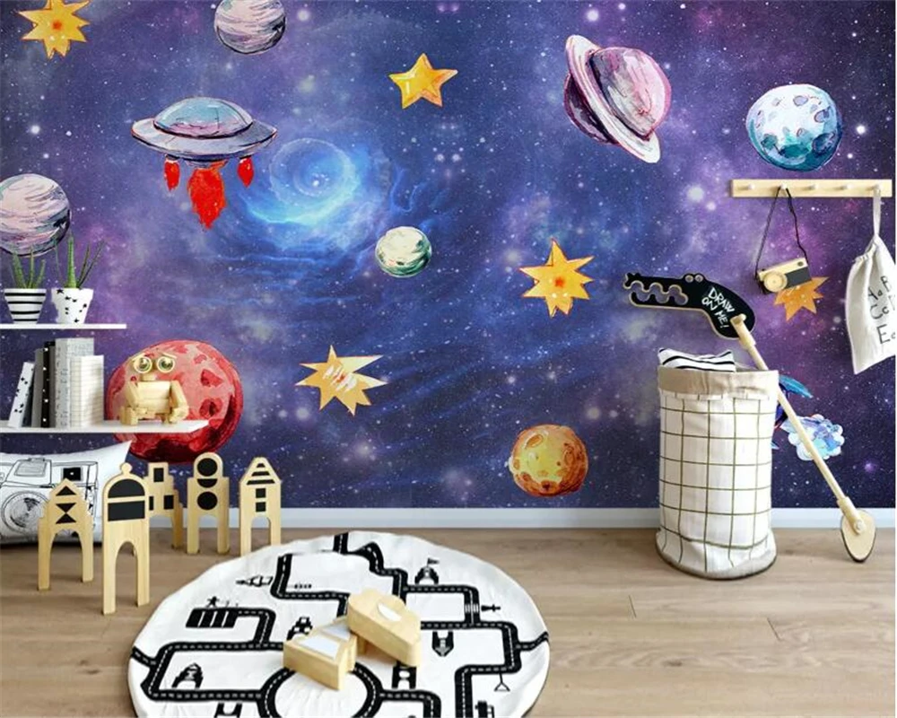 Custom 3d wallpaper mural Hand drawn space universe children's room background wall painting 3d wallpaper papier peint
Custom 3d wallpaper mural Hand drawn space universe children's room background wall painting 3d wallpaper papier peint