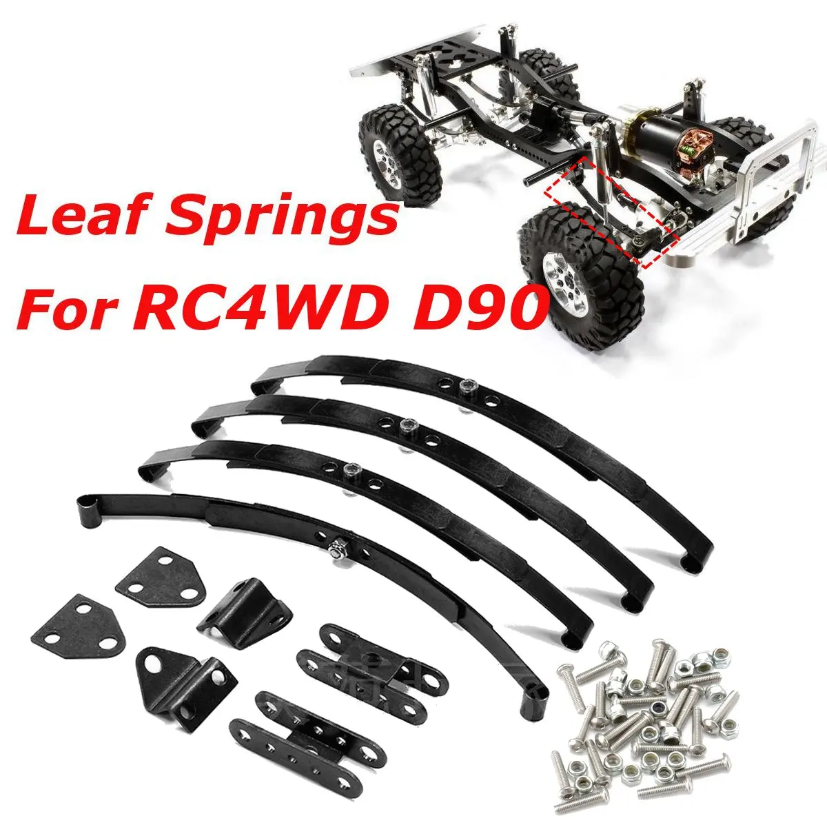 Пружинная подвеска с твердыми листьями, стальной стержень для 1:10 RC Rock Crawler D90 RC4WD Axial SCX10 F350, набор из 4 шт.
Пружинная подвеска с твердыми листьями, стальной стержень для 1:10 RC Rock Crawler D90 RC4WD Axial SCX10 F350, набор из 4 шт.