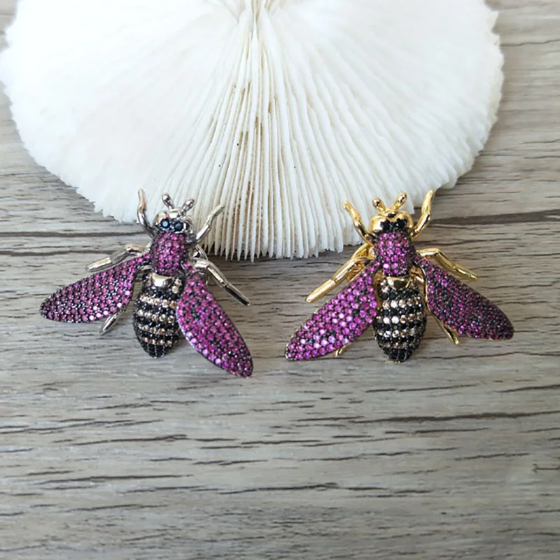 6 Pcs Mix Color Micro Pave CZ zircon bumblebee charm Pendant For Jewelry Making Findings DIY necklace making P733
6 Pcs Mix Color Micro Pave CZ zircon bumblebee charm Pendant For Jewelry Making Findings DIY necklace making P733