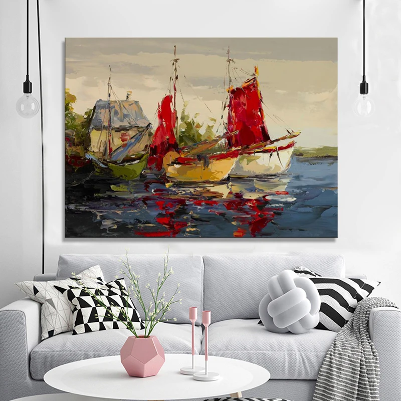 Modern Abstract Seascape Posters and Prints Wall Art Canvas Painting Sea Boat Decorative Pictures for Living Room Home Decor
Modern Abstract Seascape Posters and Prints Wall Art Canvas Painting Sea Boat Decorative Pictures for Living Room Home Decor