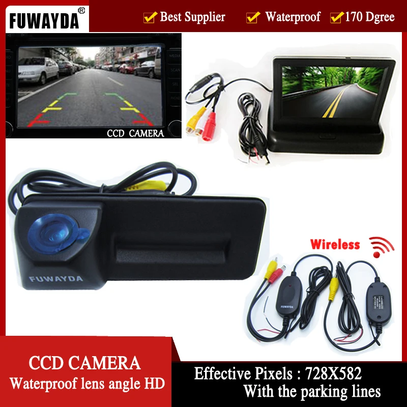 Wireless 4.3 inch Car Mirror Monitor CCD car rear view Trunk handle Camera for Skoda Roomster Fabia Octavia superb for Audi A1
Wireless 4.3 inch Car Mirror Monitor CCD car rear view Trunk handle Camera for Skoda Roomster Fabia Octavia superb for Audi A1