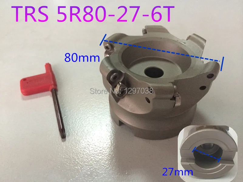TRS 5R80-27-6T Comer Rounding Face Mill Cutting diameter 80mm TRS Round dowel Face mill Height 50mm
TRS 5R80-27-6T Comer Rounding Face Mill Cutting diameter 80mm TRS Round dowel Face mill Height 50mm