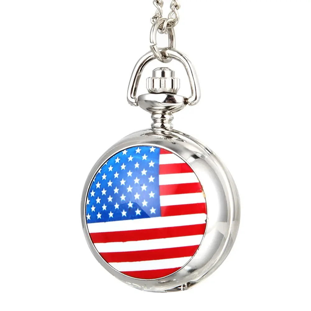 Fashion Men Women Vintage Quartz Pocket Watch Alloy USA Flag Unisex Sweater Chain Necklace Pendant Clock Gifts TT@88
Fashion Men Women Vintage Quartz Pocket Watch Alloy USA Flag Unisex Sweater Chain Necklace Pendant Clock Gifts TT@88