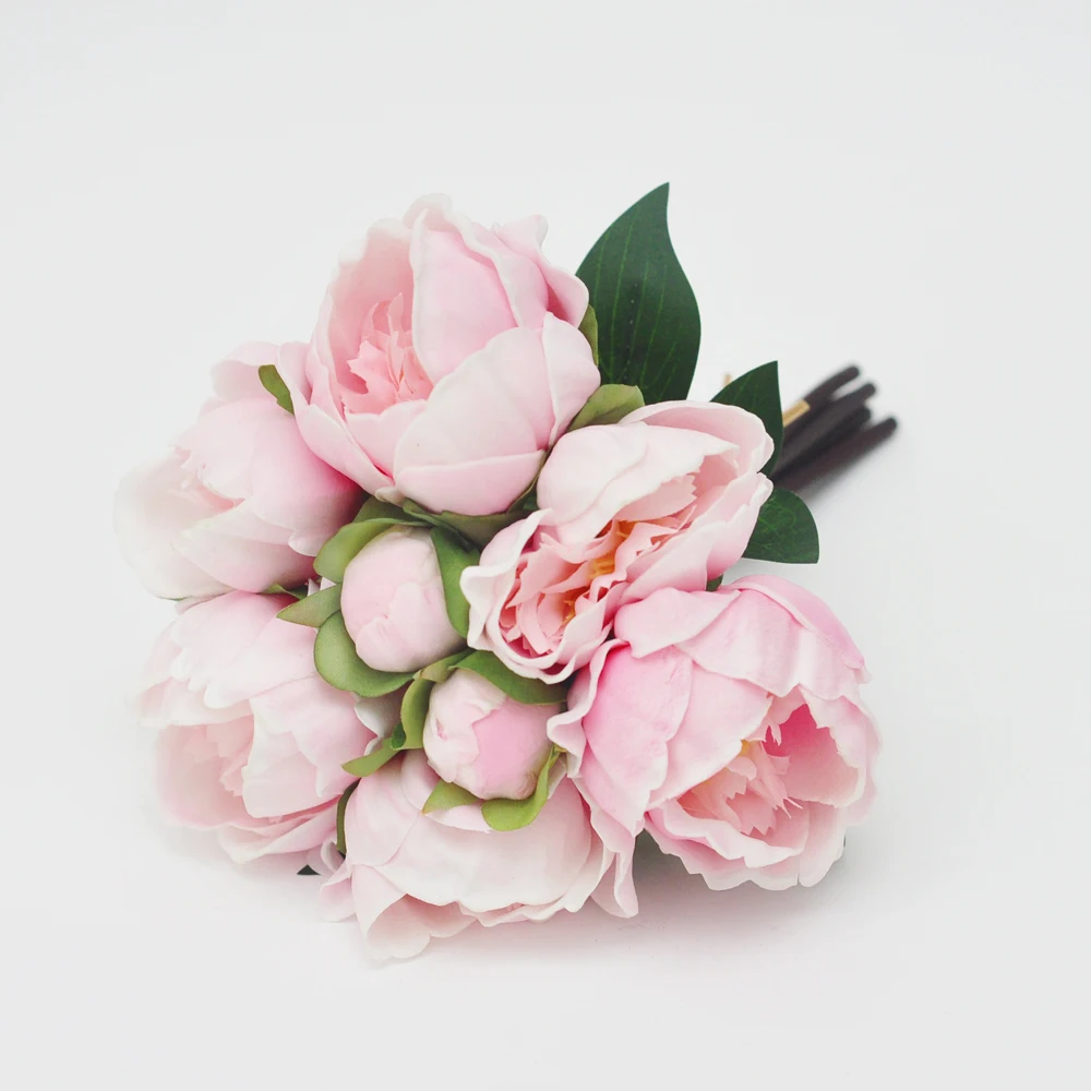 Wedding Flower Fake roses bouquet Real Touch PU Peony 8 flower head artificial flowers for wedding decoration home decor
Wedding Flower Fake roses bouquet Real Touch PU Peony 8 flower head artificial flowers for wedding decoration home decor