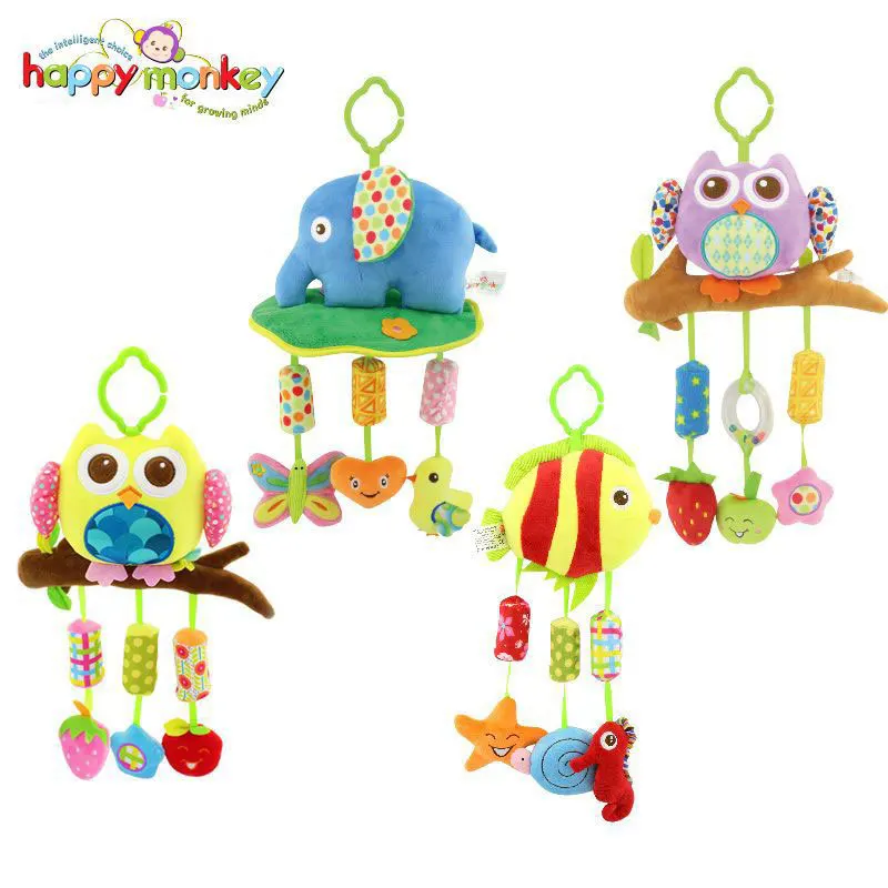 Animals Modeling Wind Chimes Baby Rattles Cartoon Colorful Crib Toy Plush Elephant with Ring Bell Pendant Doll Toys for Stroller
Animals Modeling Wind Chimes Baby Rattles Cartoon Colorful Crib Toy Plush Elephant with Ring Bell Pendant Doll Toys for Stroller
