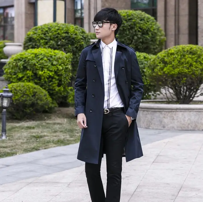 Korean 2020 spring autumn new designer mens trench coats man long coat men clothes slim fit overcoat long sleeve dark blue 9XL
Korean 2020 spring autumn new designer mens trench coats man long coat men clothes slim fit overcoat long sleeve dark blue 9XL