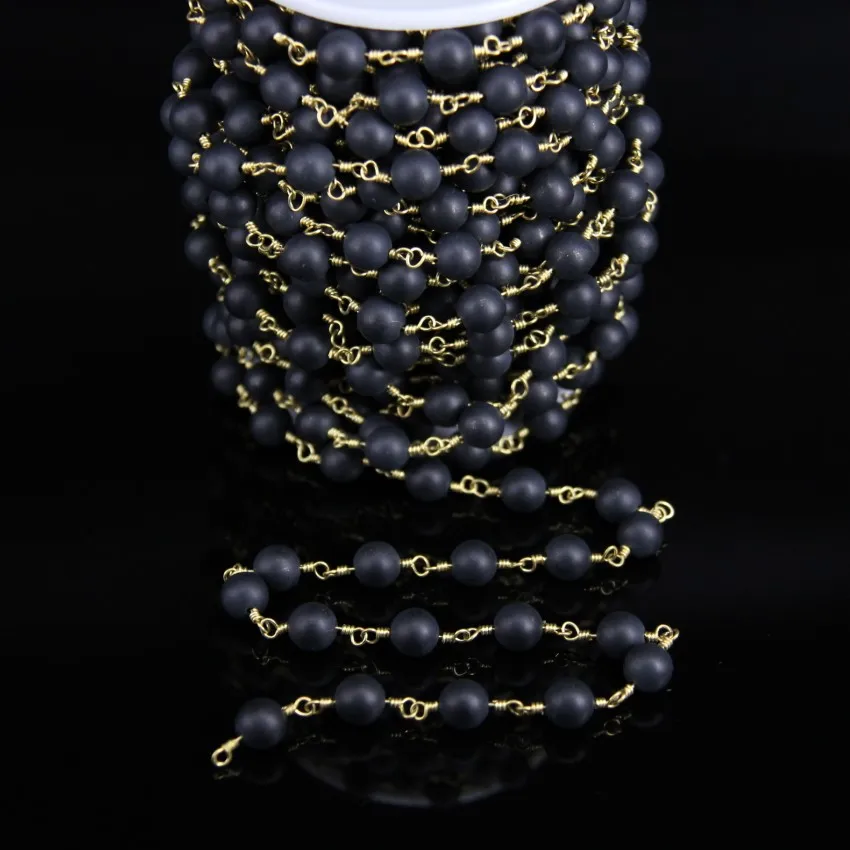 Gems Brass Wire Wrapped Chain,Matte Round Onyx Copper Chain,8mm Black Agate DIY Fashion Bracelets Necklace Jewelry Findings
Gems Brass Wire Wrapped Chain,Matte Round Onyx Copper Chain,8mm Black Agate DIY Fashion Bracelets Necklace Jewelry Findings