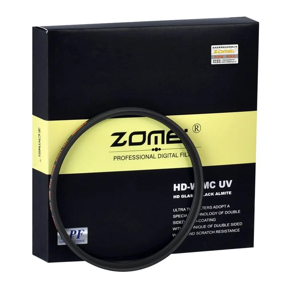 Ультратонкий фильтр ZOMEI для камеры HD MC UV filtro 40,5/49/52/55/58/62/67/72/77/82 мм, 18-слойное многослойное покрытие для Canon, Nikon, Sony
Ультратонкий фильтр ZOMEI для камеры HD MC UV filtro 40,5/49/52/55/58/62/67/72/77/82 мм, 18-слойное многослойное покрытие для Canon, Nikon, Sony