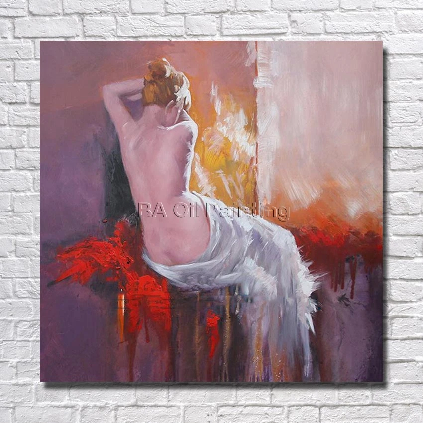 

Handpainted Wall Art Oil Painting Abstract Nude Women Picture On Canvas 1peice Paintings Home Decor For Living Room Modern Art