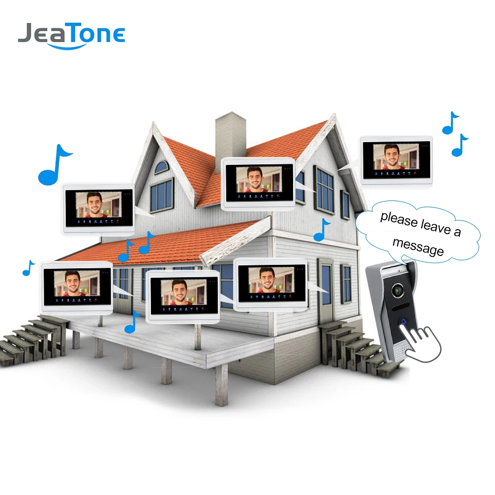 AHD 720P 4 Wired 7'' Video Door Phone Intercom Door Bell Door Speaker Security Motion Detection/Touch Button/MP4 Player/2 to 6
AHD 720P 4 Wired 7'' Video Door Phone Intercom Door Bell Door Speaker Security Motion Detection/Touch Button/MP4 Player/2 to 6