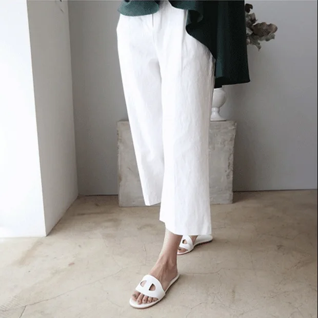 Large size wide leg pants female summer cotton high waist nine pants pants casual pants
Large size wide leg pants female summer cotton high waist nine pants pants casual pants
