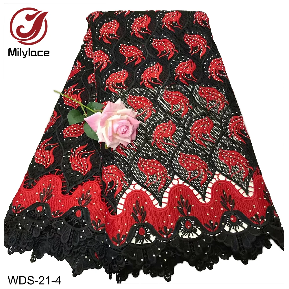 Milylace 2019 Nigerian guipure lace fabric 5 yards shiny mix-color embroidery lace fabric with stones for party dresses WDS-21
Milylace 2019 Nigerian guipure lace fabric 5 yards shiny mix-color embroidery lace fabric with stones for party dresses WDS-21