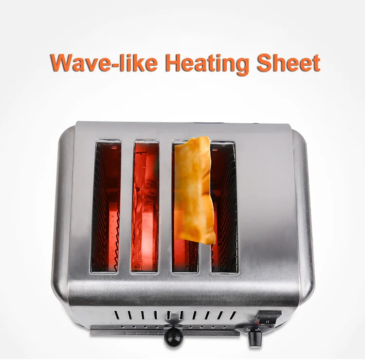4 Slots Bread Toaster Household Breakfast Helper Assistant Full Stainles Steel Toast Oven ETS-4 | Бытовая техника