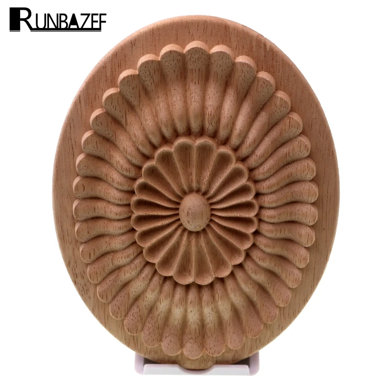 RUNBAZEF Изысканная классическая деревянная резная Аппликация в европейском стиле