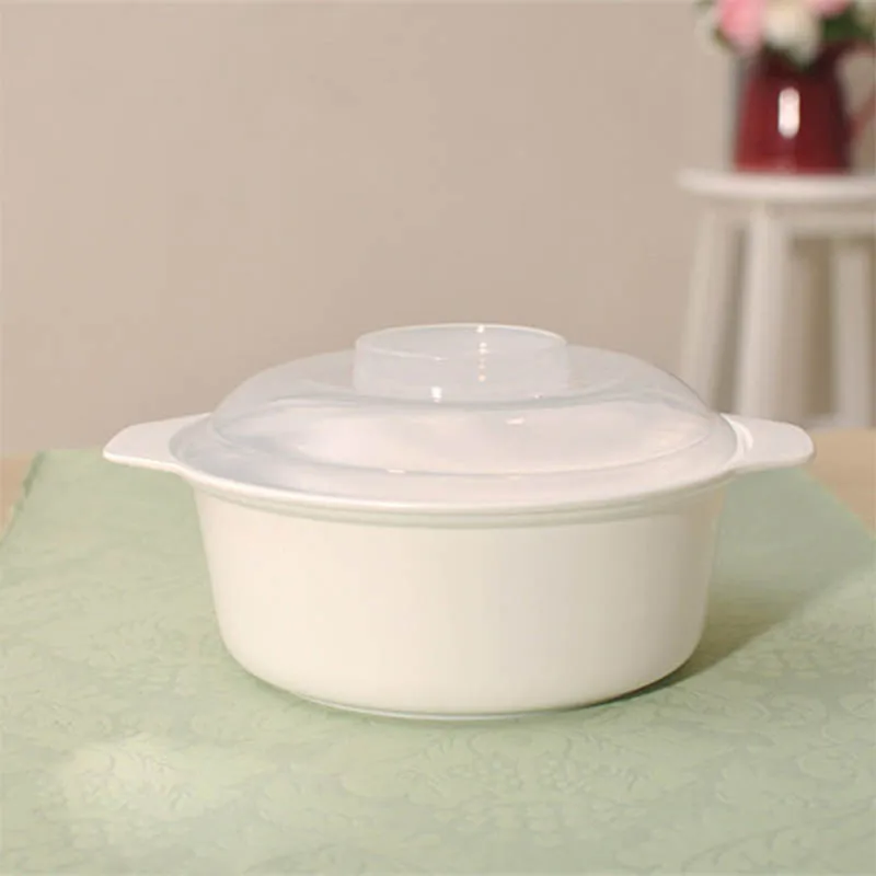 Теплоизоляция экологичный PP пластиковый суп Tureen с крышкой два уха лапша быстрого