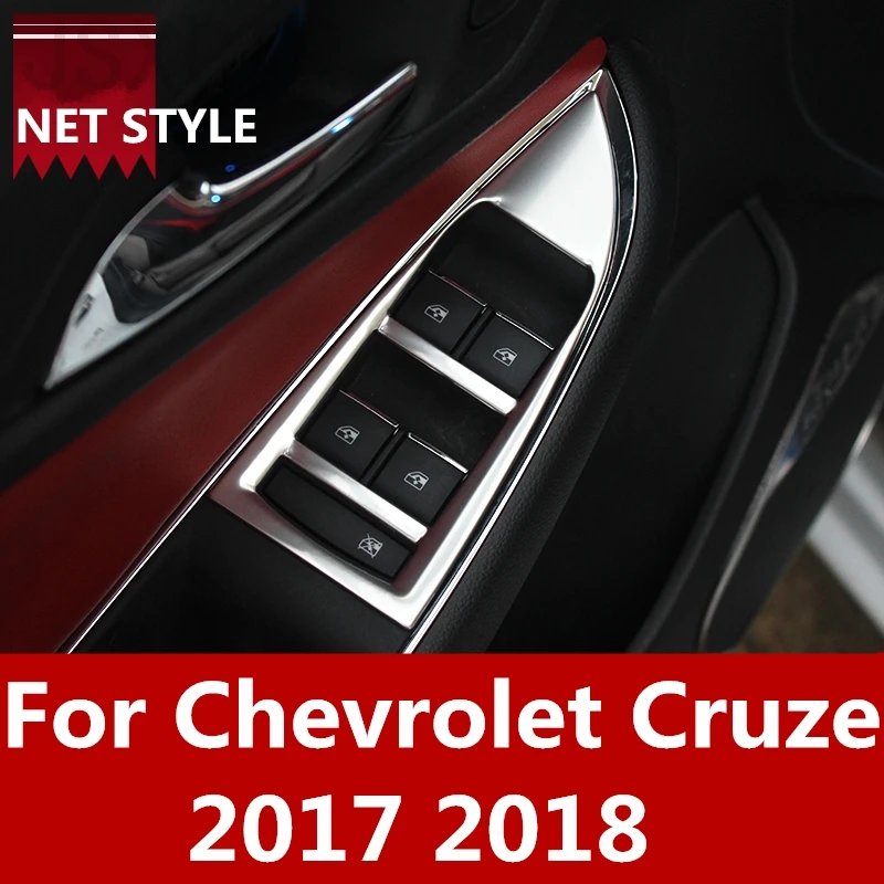 4 шт. кнопки для подлокотников и окон Chevrolet Cruze 2017 2018|Хромирование| |