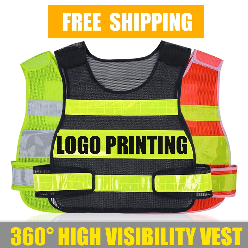 

Adjustable mens women vest compony logo printing waistcoat with reflective crystal lattice for outdoor work and sport free pos