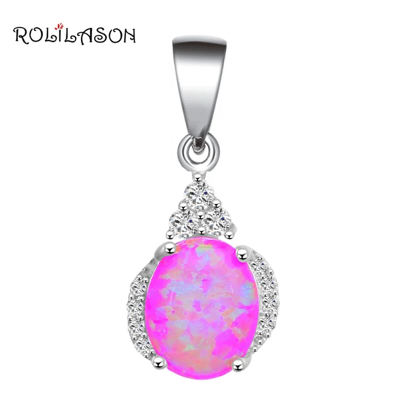 Dinner party Special style Cheap online Purple Fire Opal Silver Stamped Pendants for women Fashion jewelry OP459 | Украшения и