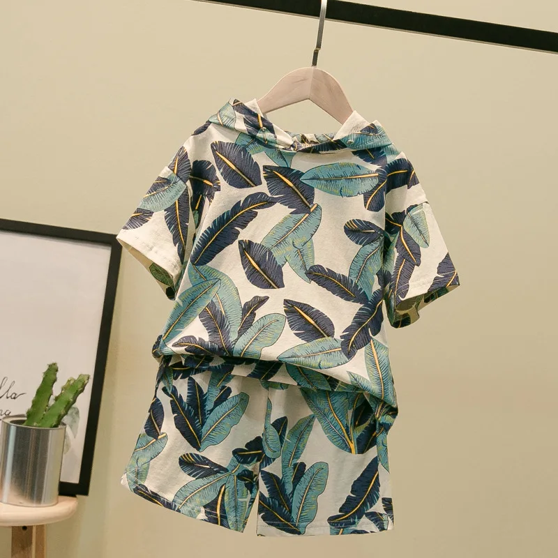 New Arrived Summer 2019 Baby Boys 2pcs Set Short Sleeve Leaves Printing Hooded Tops+ Shorts Outfit Feather Kids Clothes 3-7 Age
New Arrived Summer 2019 Baby Boys 2pcs Set Short Sleeve Leaves Printing Hooded Tops+ Shorts Outfit Feather Kids Clothes 3-7 Age